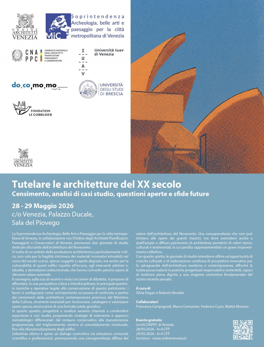 Tutelare le architettura del XX secolo Censimento, analisi di casi studio, questioni aperte e sfide future 